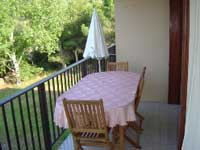 la terrasse de l'appartement à l'ile rousse en Balagne Haute Corse